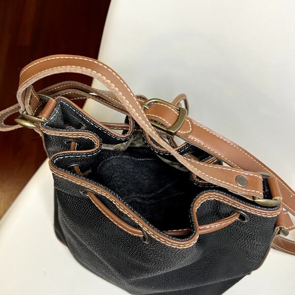 tano bucket drawstring bag black brown - Picture 6 of 8